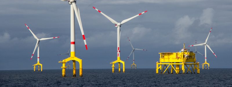 offshore wind power farm in the north sea